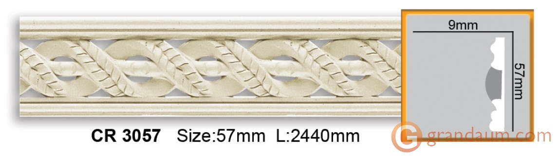 Молдинг гибкий Gaudi Decor CR 3057 (2,00м) Flexi