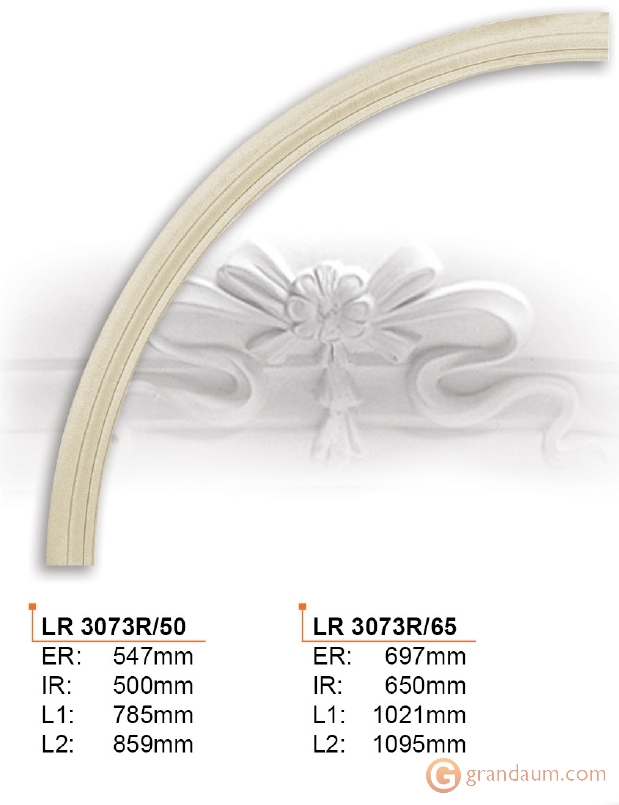 Молдинг радиусный Gaudi Decor LR 3073R/50 вставка радиальная