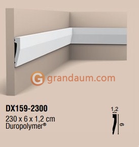 Напольный плинтус с гладким профилем Orac Decor DX159