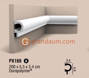 Молдинг с гладким профилем Orac Decor PX169