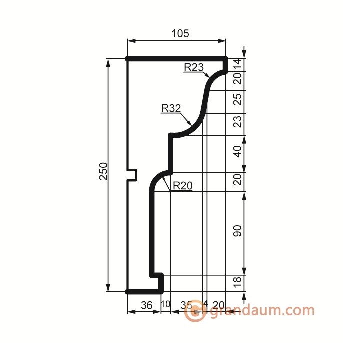 Prestige decor KC 128 без покрытия (2,00м)