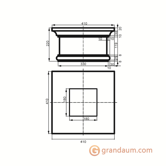 Prestige decor LC 117-1 капитель без покрытия