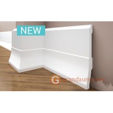 Напольный плинтус с гладким профилем Cezar Цезарь LPC-35