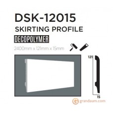 Напольный плинтус с гладким профилем Decolux DSK12015