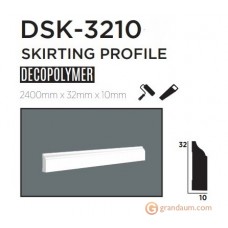 Напольный плинтус с гладким профилем Decolux DSK3210