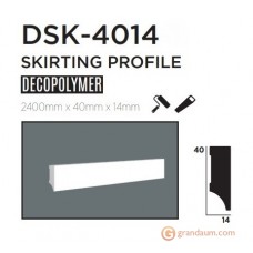 Напольный плинтус с гладким профилем Decolux DSK4014