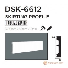Напольный плинтус с гладким профилем Decolux DSK6612