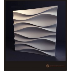 3D панели из гипса Луни