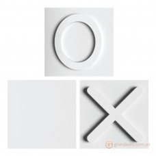 3D панель из гипса "Крестики-Нолики" 300х300 мм