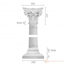 Колонна из гипса ка-94 (энтазис)
