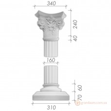 Колонна из гипса ка-8 диаметр 160 мм (1/2)