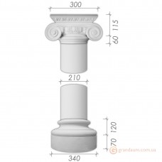 Колонна из гипса ка-18 диаметр 210 мм (1/2)