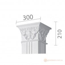 Капитель из гипса кп-12 (квадрат)