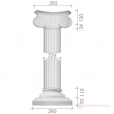 Колонна из гипса ка-15 диаметр 226 мм (1/2)