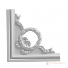 Декоративный угол из гипса у-42б h220x220мм