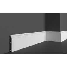 Напольный плинтус с гладким профилем Grand decor HCR 529