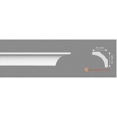 Потолочный плинтус с гладким профилем, багет Homestar A-5 35*35ММ