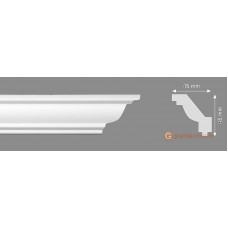 Потолочный плинтус с гладким профилем, багет Homestar J-O 45*45ММ