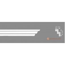 Потолочный плинтус с гладким профилем, багет Homestar T-30 20*30ММ