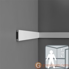 Напольный плинтус с гладким профилем Orac Decor DX157