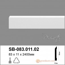 Лепнина Perimeter DP напольный плинтус с гладким профилем SB-083.011.02 240см