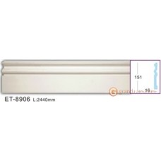 Напольный плинтус с гладким профилем Vip decor ET-8906